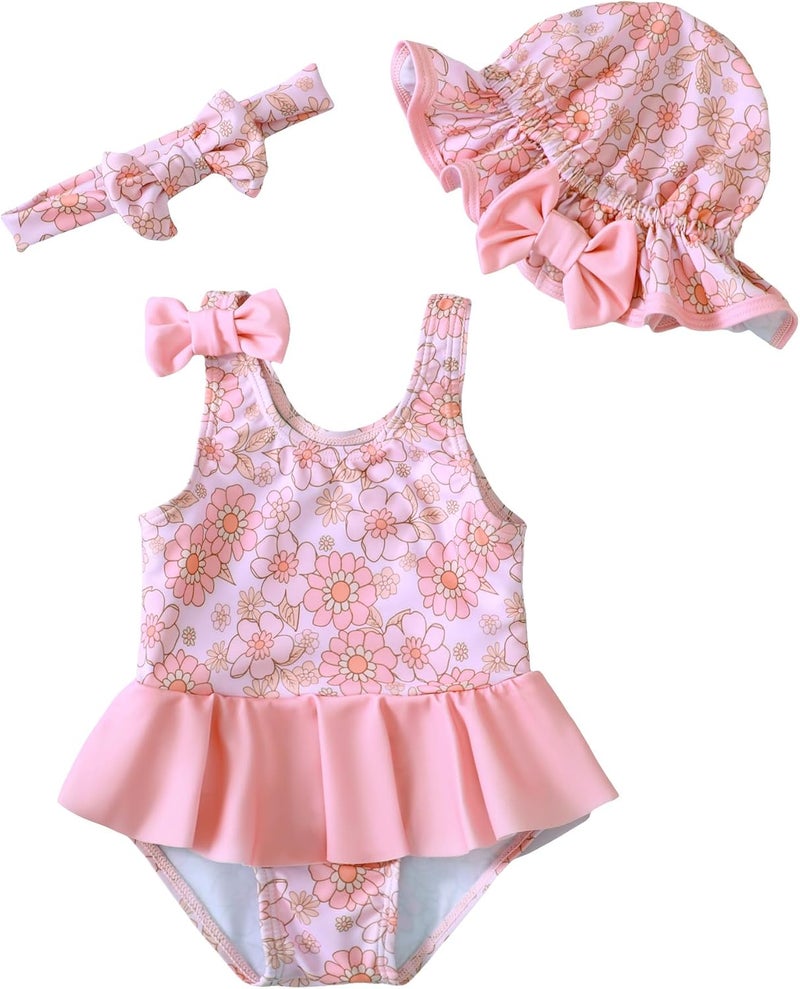 Saeaby Newborn Baby Girl Swimsuit Toddler Ruffle Swimsuit Bikini Tankini Infant Swimwear One Piece Bathing Suits for Girls - Image 1